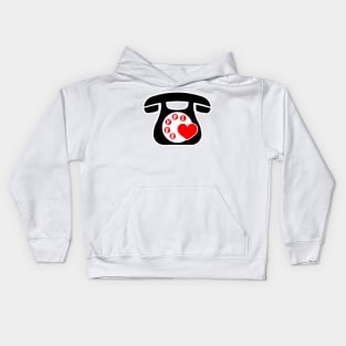 phone heart Kids Hoodie